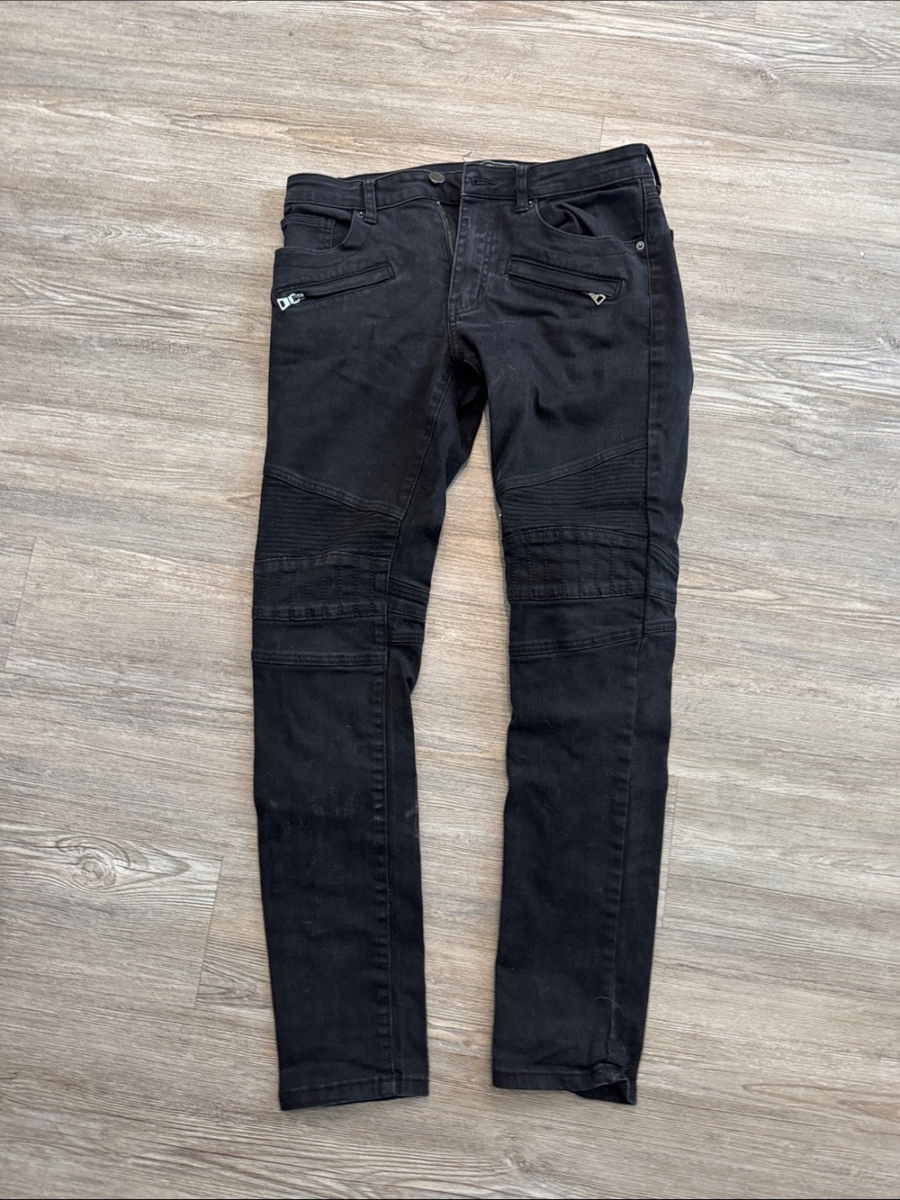 Forever 21 Black Slim Moto Jeans